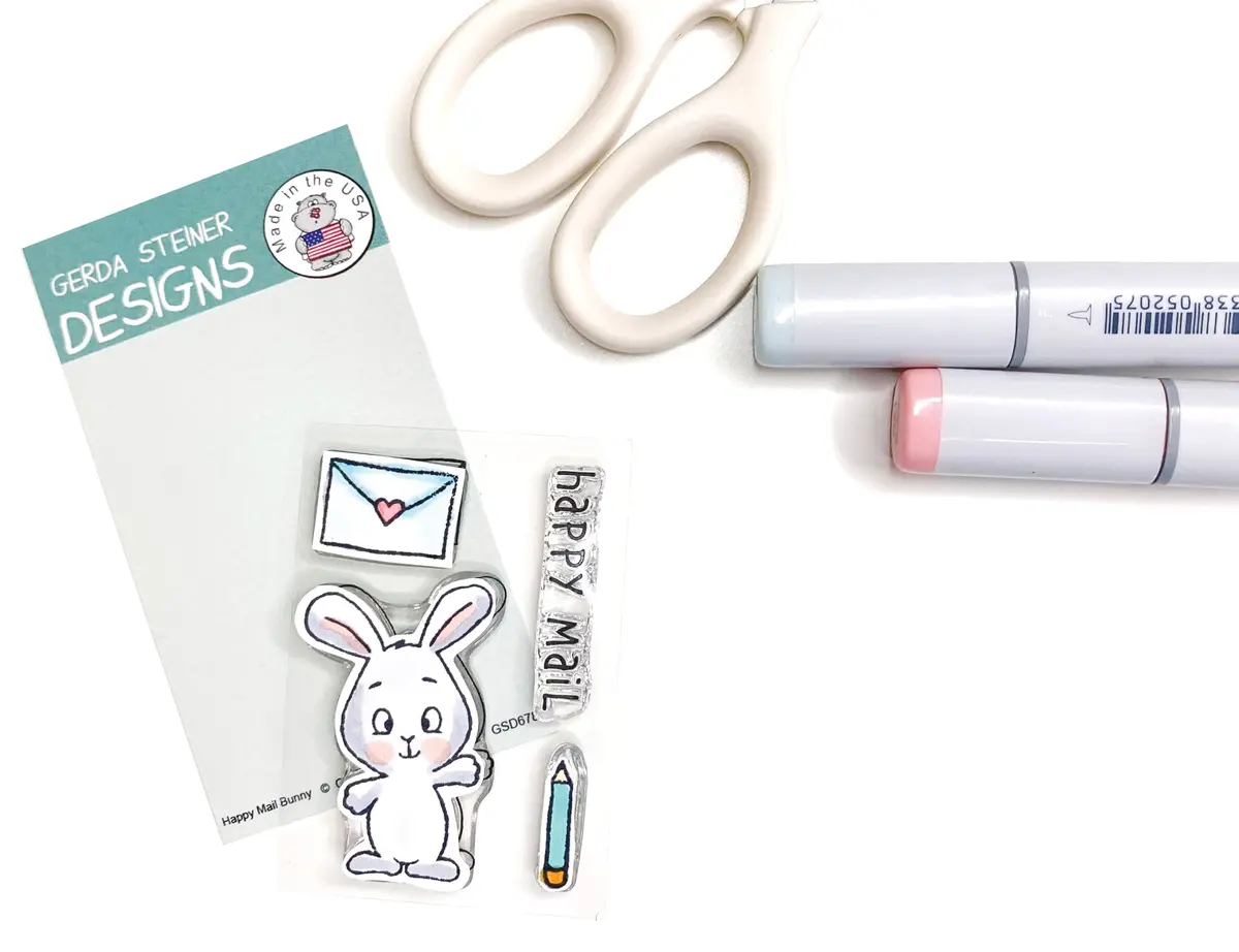 Happy Mail Bunny - 2X3 Clear Stamp - Gsd678 1