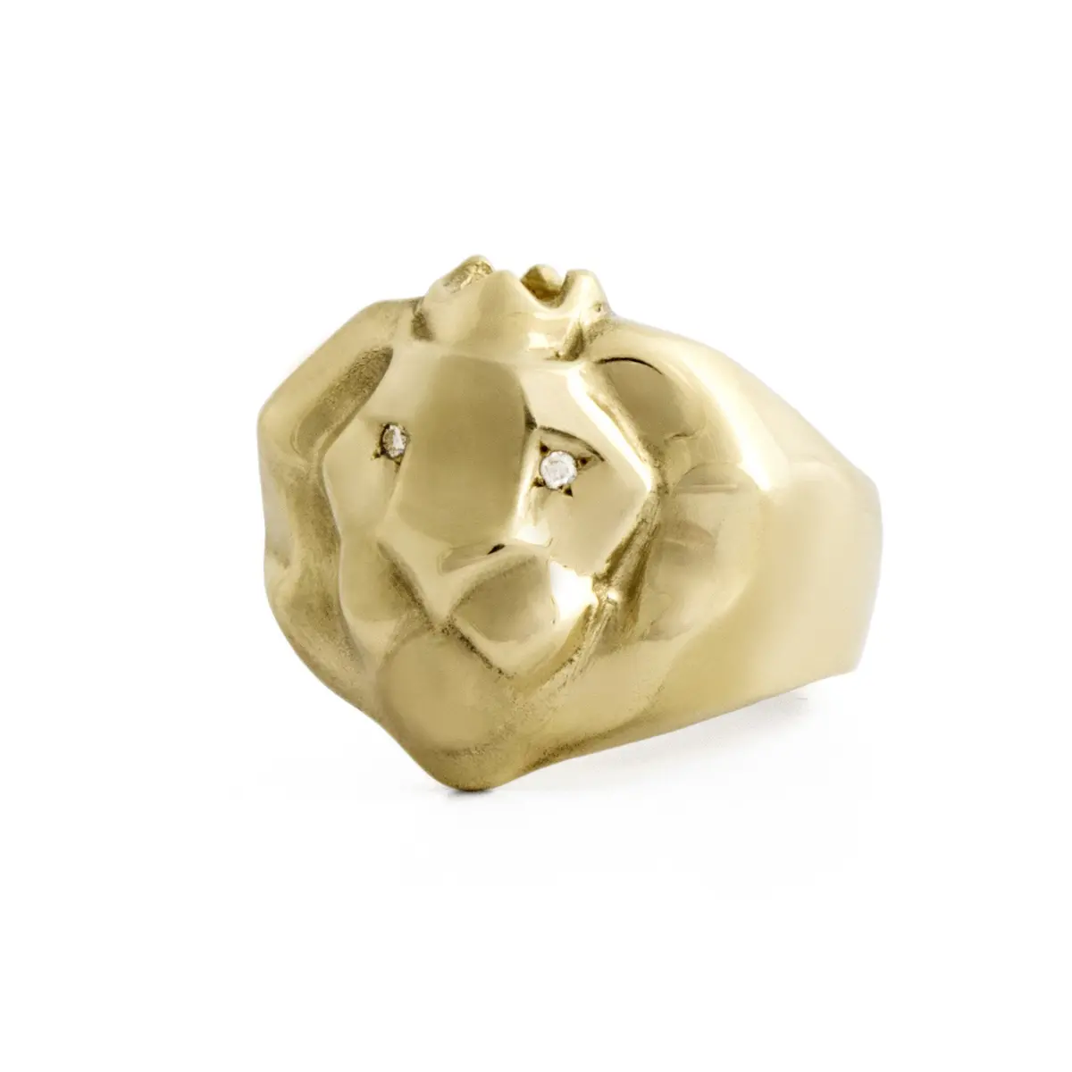 Gold Lion Ring & Diamonds 1