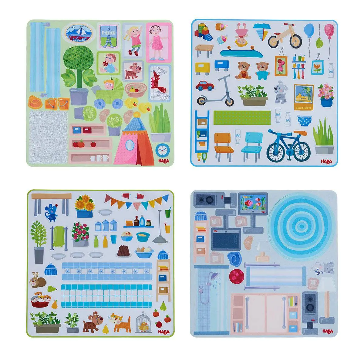 Little Friends Town Villa Decorative Decals 1