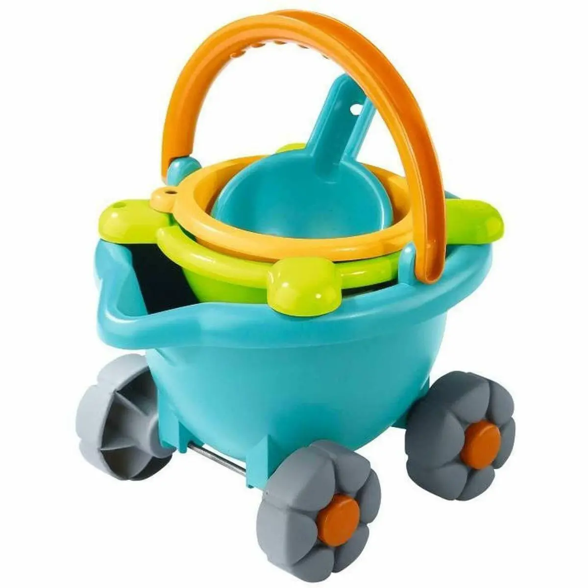 Sand Bucket Scooter 4 Piece Nesting Beach Toy Set 1