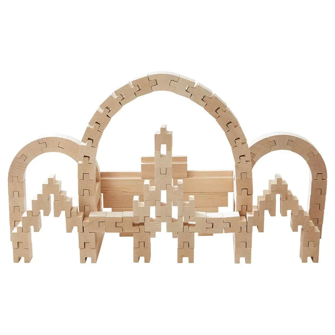 Interlocking Wooden Blocks Construction Set 1