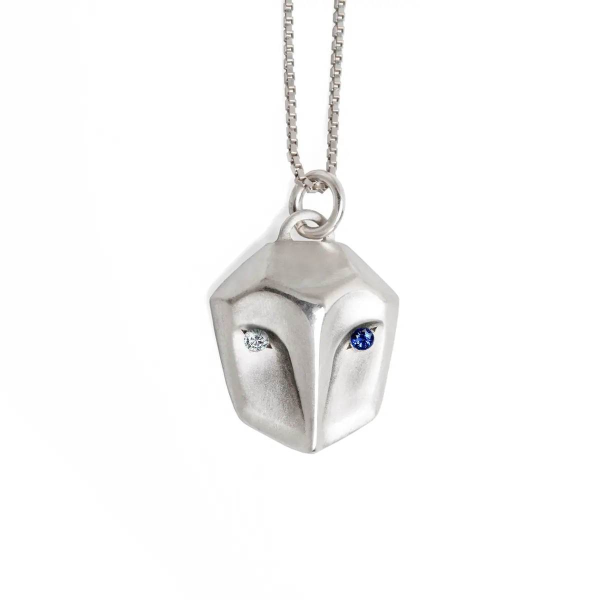Blue & White Owl Necklace 1