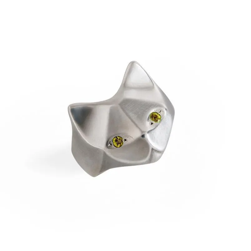 Cat Ring With Yellow Sapphires 1