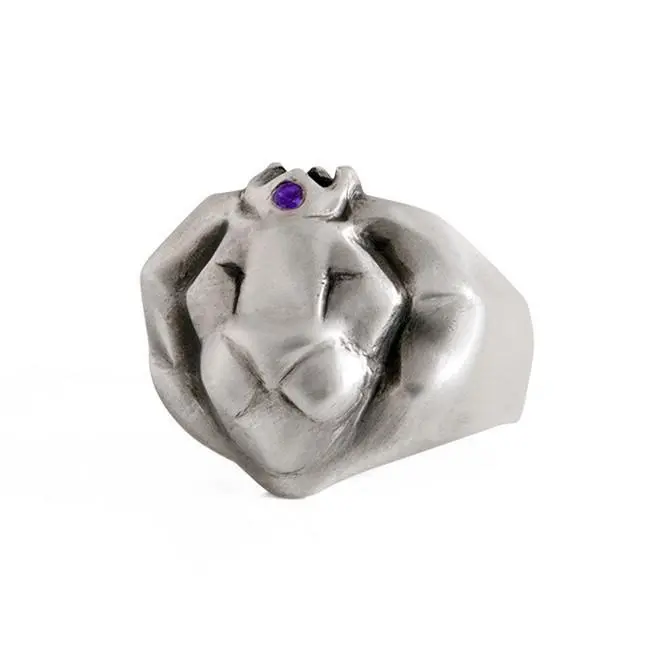 Lion Ring Blue Sapphire Crown 1