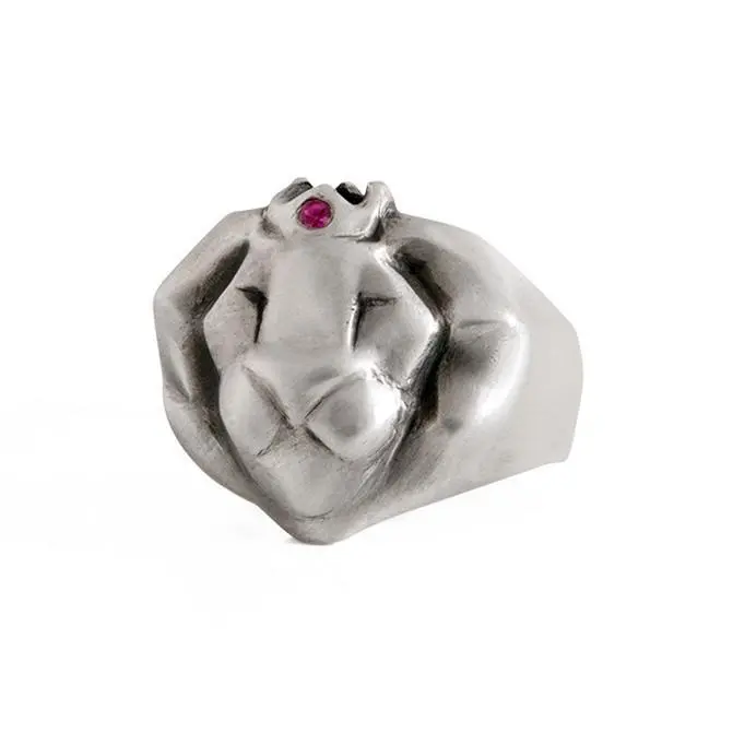 Lion Ring Ruby Crown 1