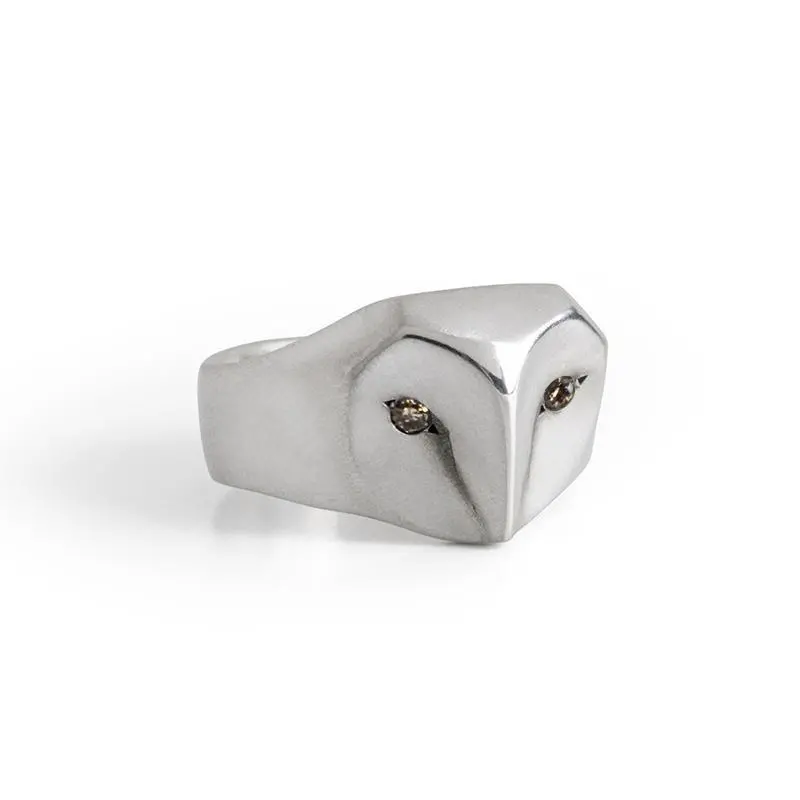 Owl Ring With Champagne Diamonds 1