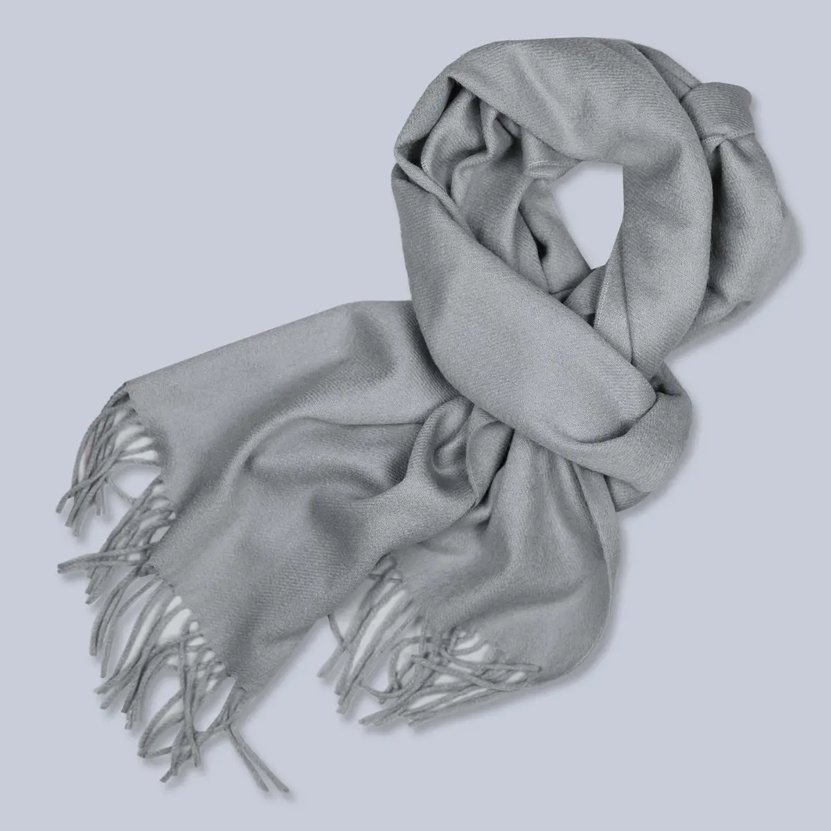 Dove Grey Cashmere Scarf 1