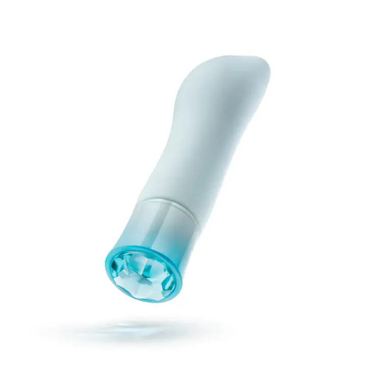 Oh My Gem Ardor 5 Inch Warming G-Spot Vibrator In Aquamarine - Made With Smooth Ultrasilk® Puria™ Silicone 1