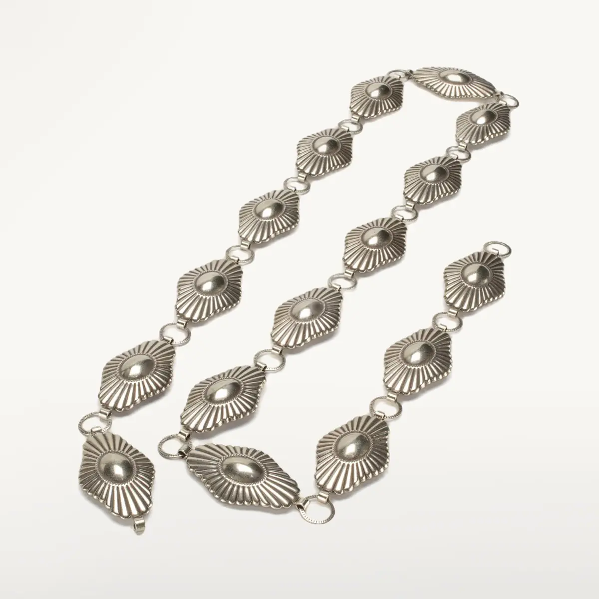 43" Nickel Silver Concho Belt 1