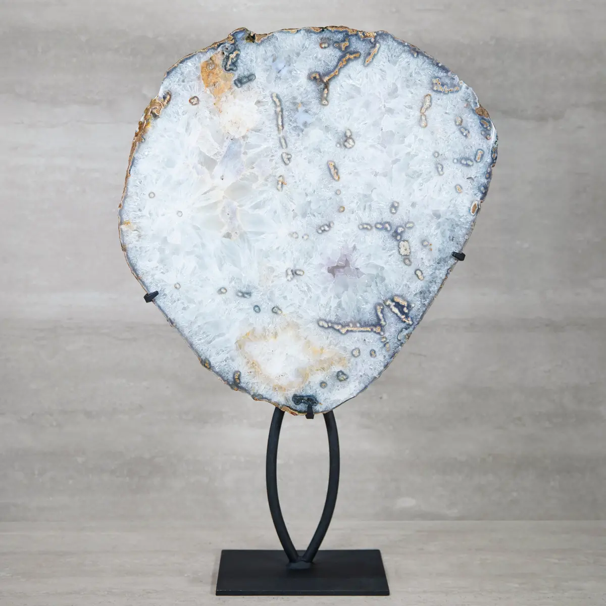 Agate Geode On Custom Stand From Brazil - 25 In / 28 Lbs 1