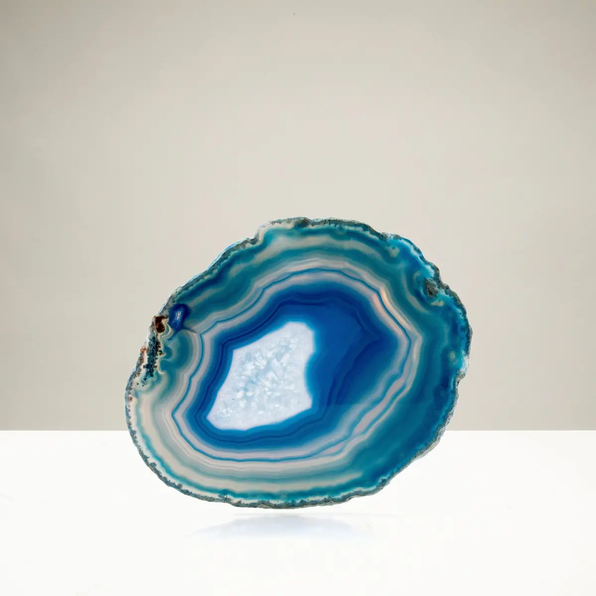 Blue Agate Slice Drink Coaster 1