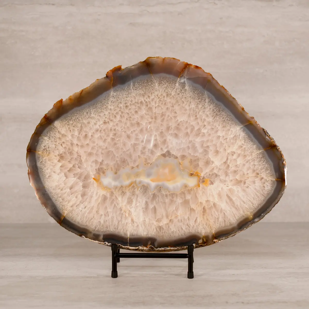 Natural Brazilian Agate & Quartz Slice - 19.5" / 20 Lbs 1
