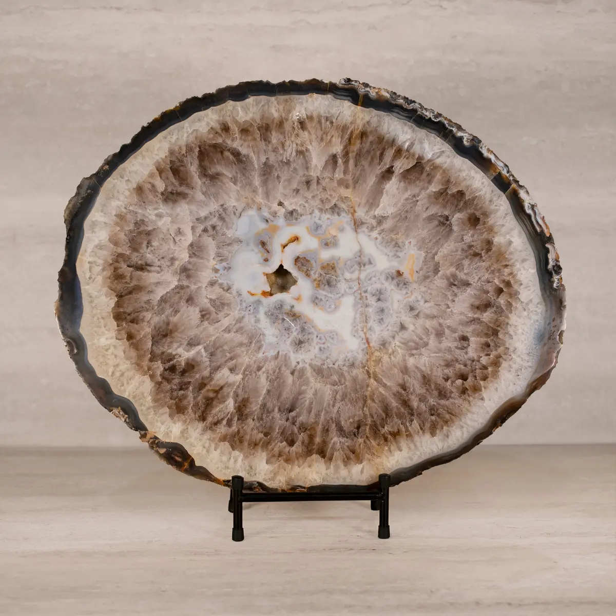 Natural Brazilian Agate & Quartz Slice - 19.5" / 34 Lbs 1