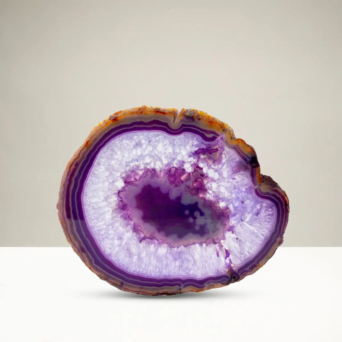 Purple Agate Slice Drink Coaster 1