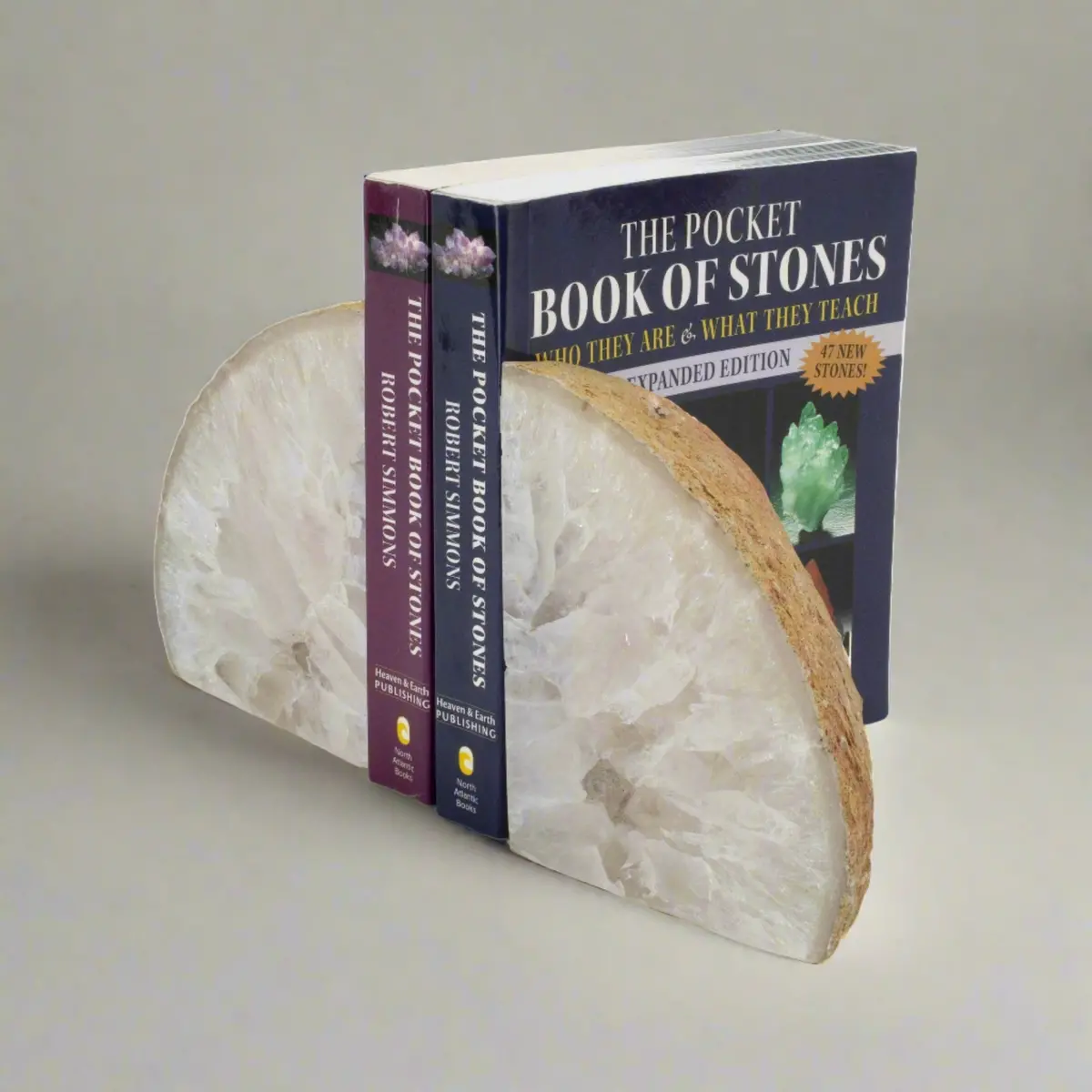 Quartz Agate Geode Bookend Set 1