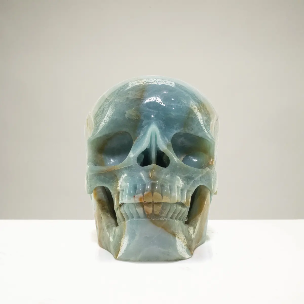 Amazonite Skull Carving 5.5" / 2,128G 1