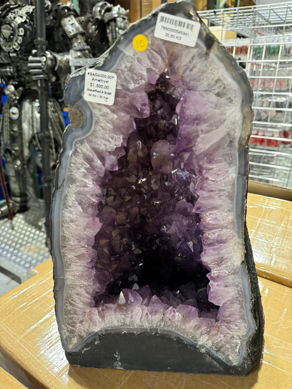 Amethyst Geode Cathedral From Brazil - 16" / 44 Lbs 1