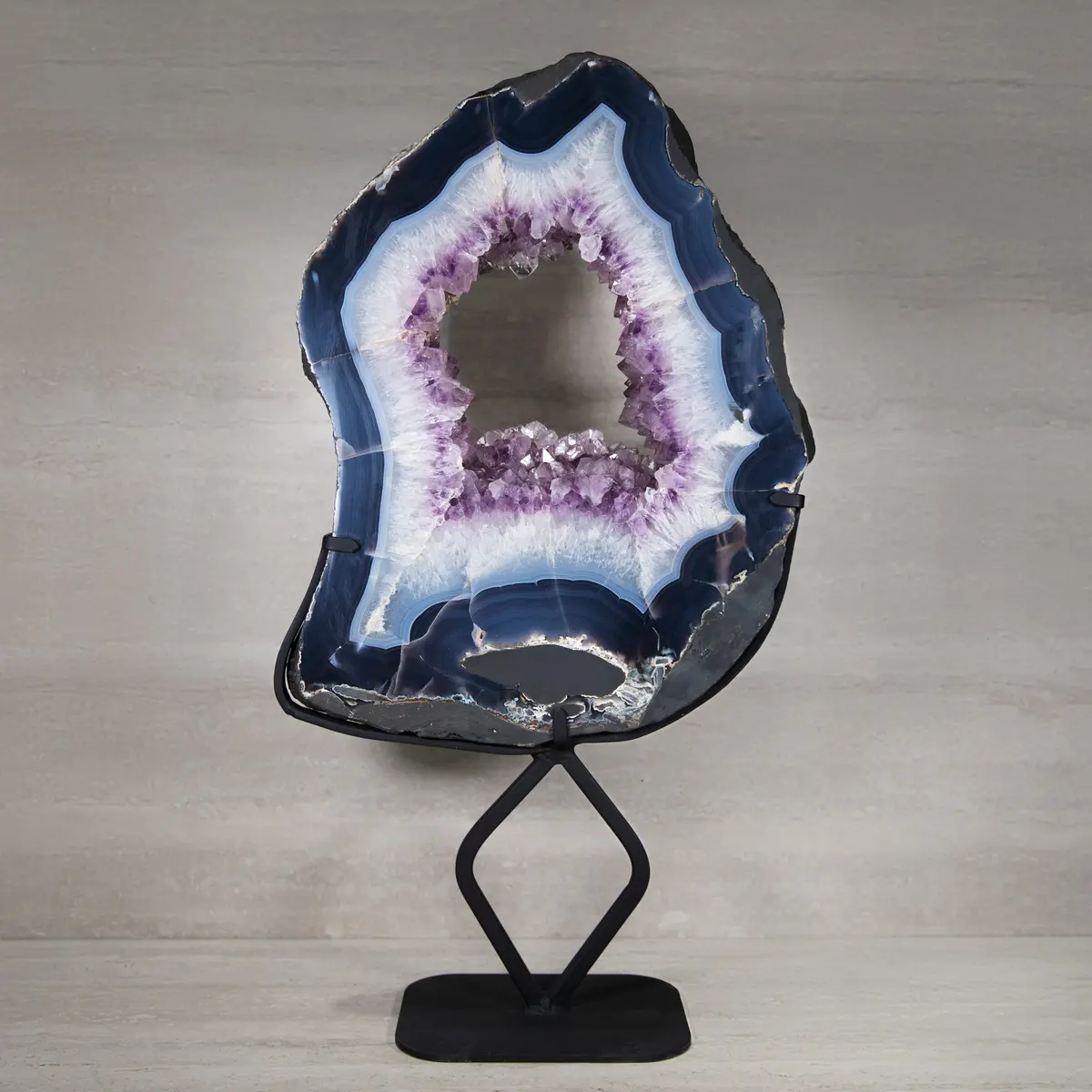 Amethyst Geode On Custom Stand From Brazil - 34 In / 63 Lbs 1