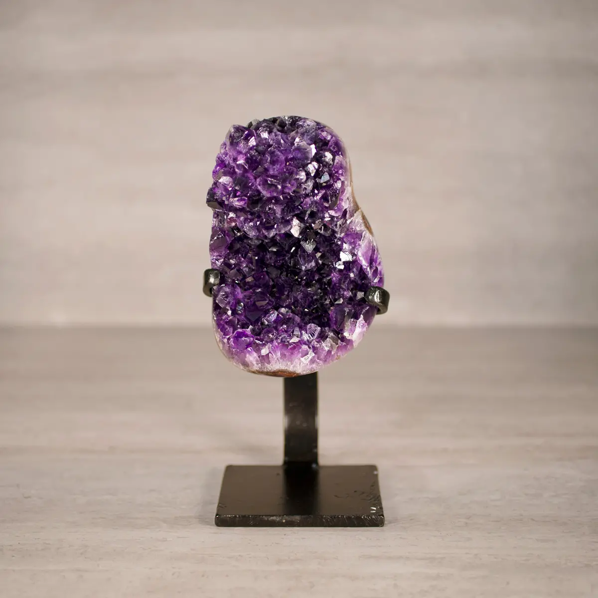 Amethyst Geode On Custom Stand From Uruguay - 10.5 In / 6.5 Lbs 1
