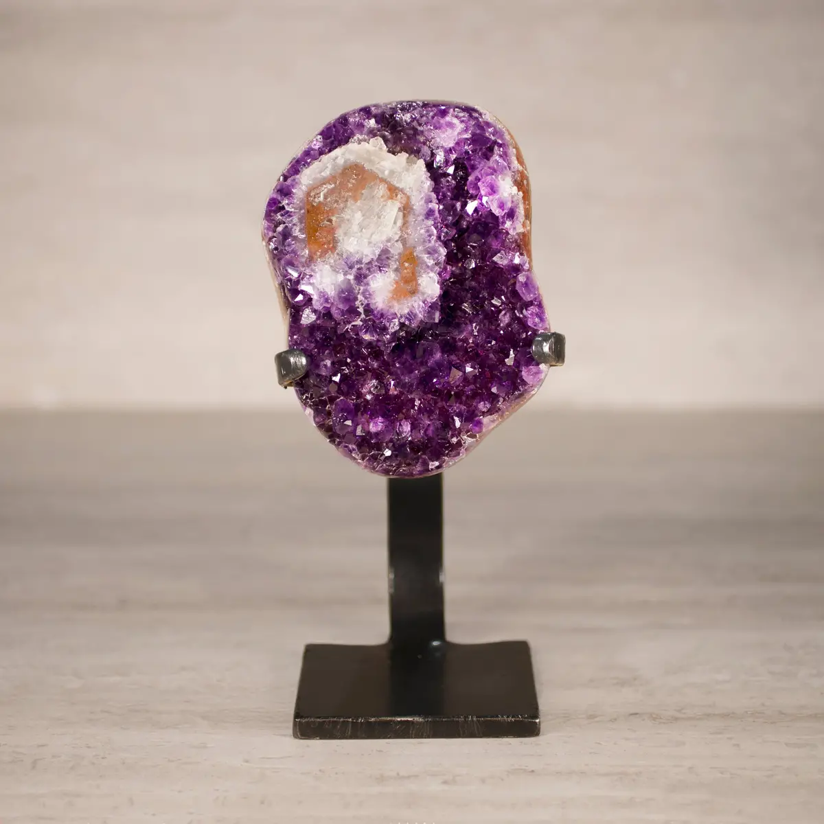 Amethyst Geode On Custom Stand From Uruguay - 10 In / 5 Lbs 1