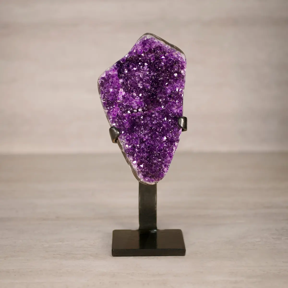 Amethyst Geode On Custom Stand From Uruguay - 11 In / 5 Lbs 1