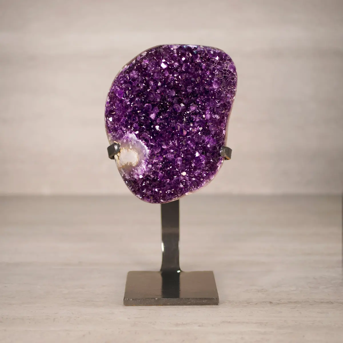 Amethyst Geode On Custom Stand From Uruguay - 12 In / 7 Lbs 1