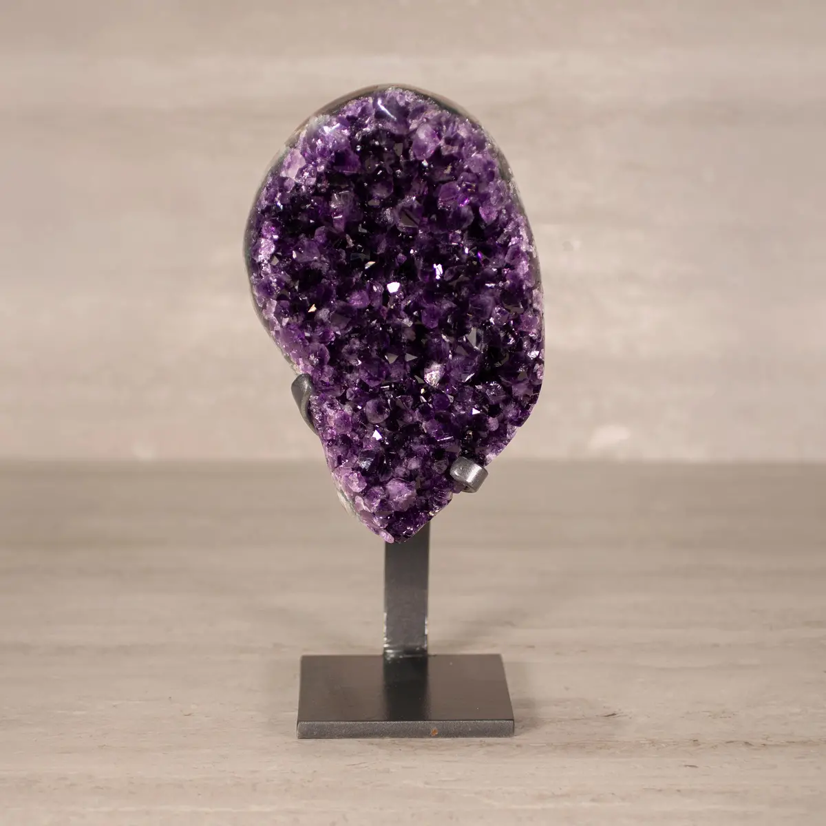 Amethyst Geode On Custom Stand From Uruguay - 13 In / 8.5 Lbs 1