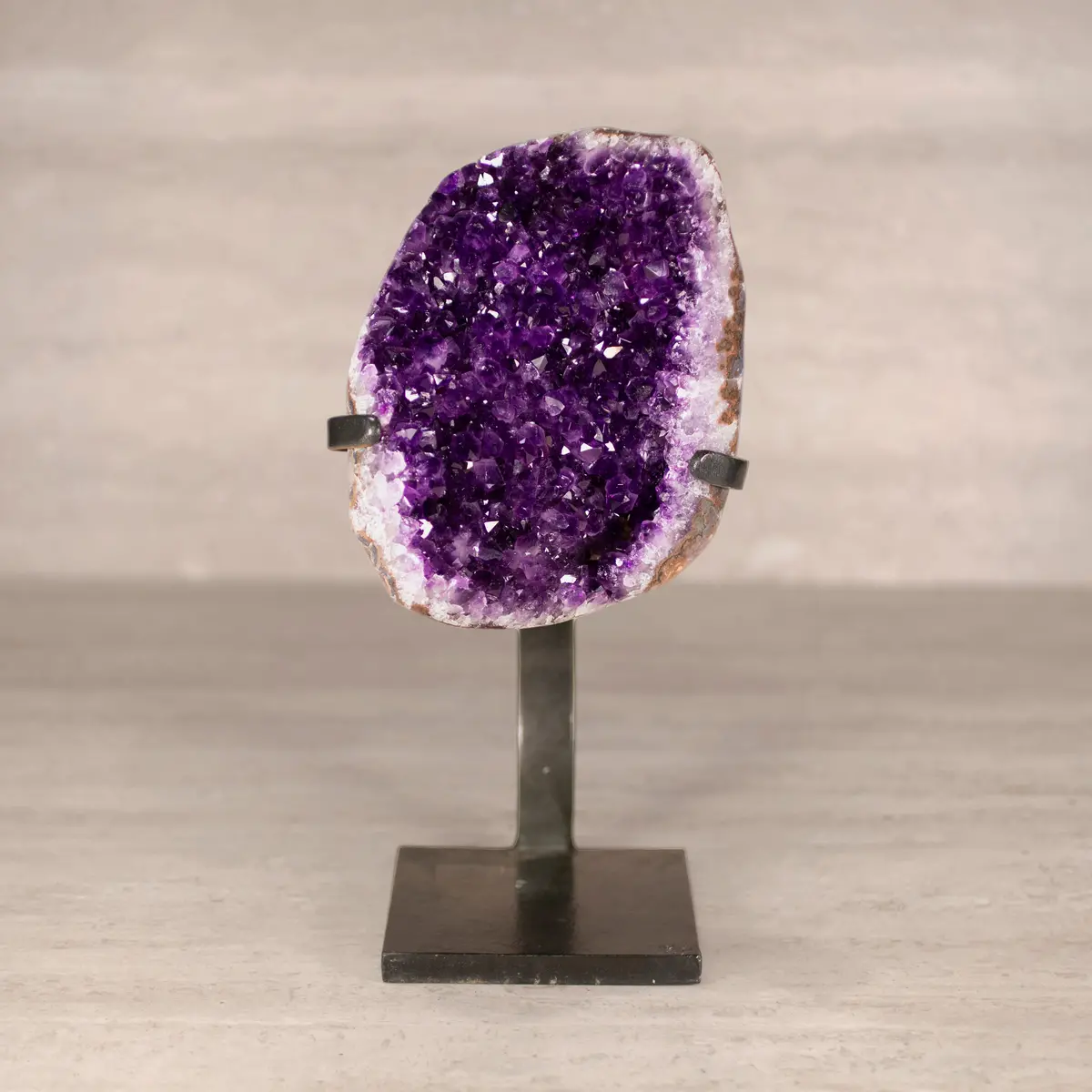 Amethyst Geode On Custom Stand From Uruguay - 13 In / 9.5 Lbs 1