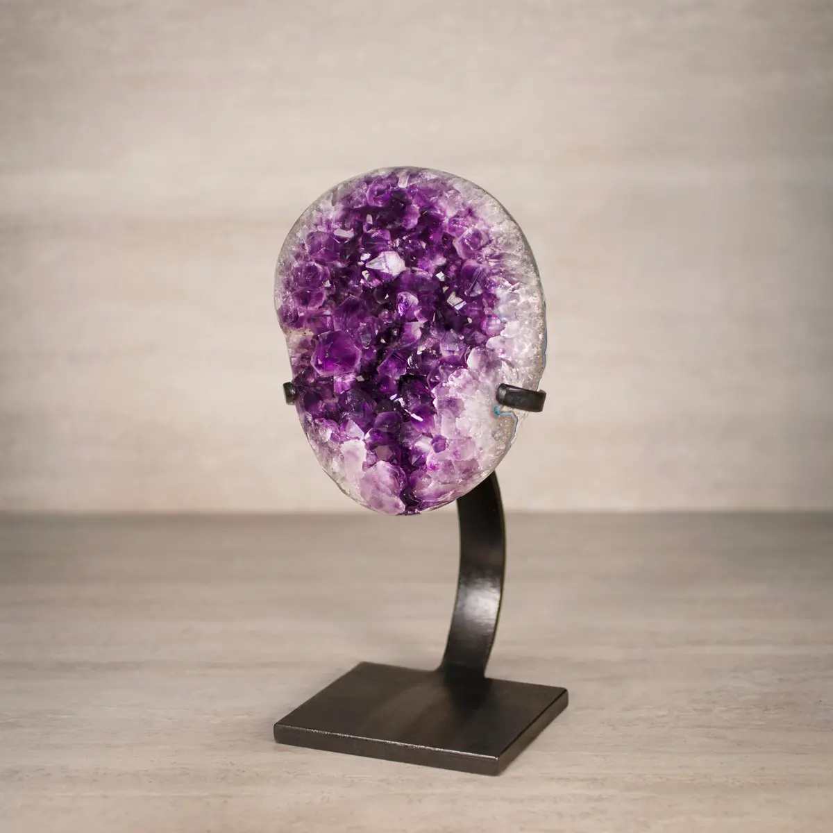 Amethyst Geode On Custom Stand From Uruguay - 14 In / 12.5 Lbs 1