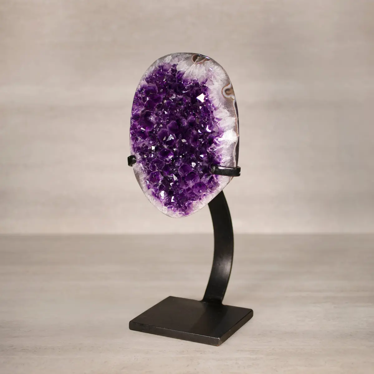 Amethyst Geode On Custom Stand From Uruguay - 15 In / 12.5 Lbs 1