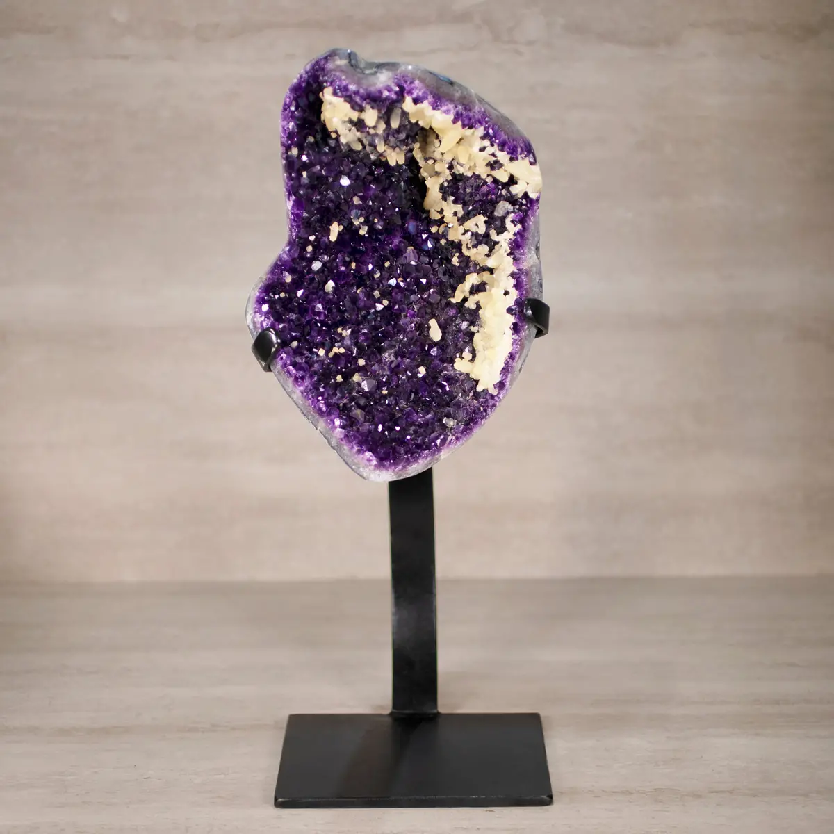 Amethyst Geode On Custom Stand From Uruguay - 21 In / 22 Lbs 1