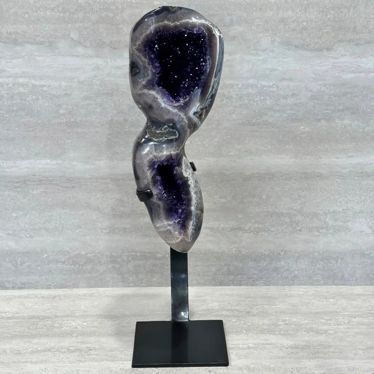 Amethyst Geode On Custom Stand From Uruguay - 26 In / 31 Lbs 1