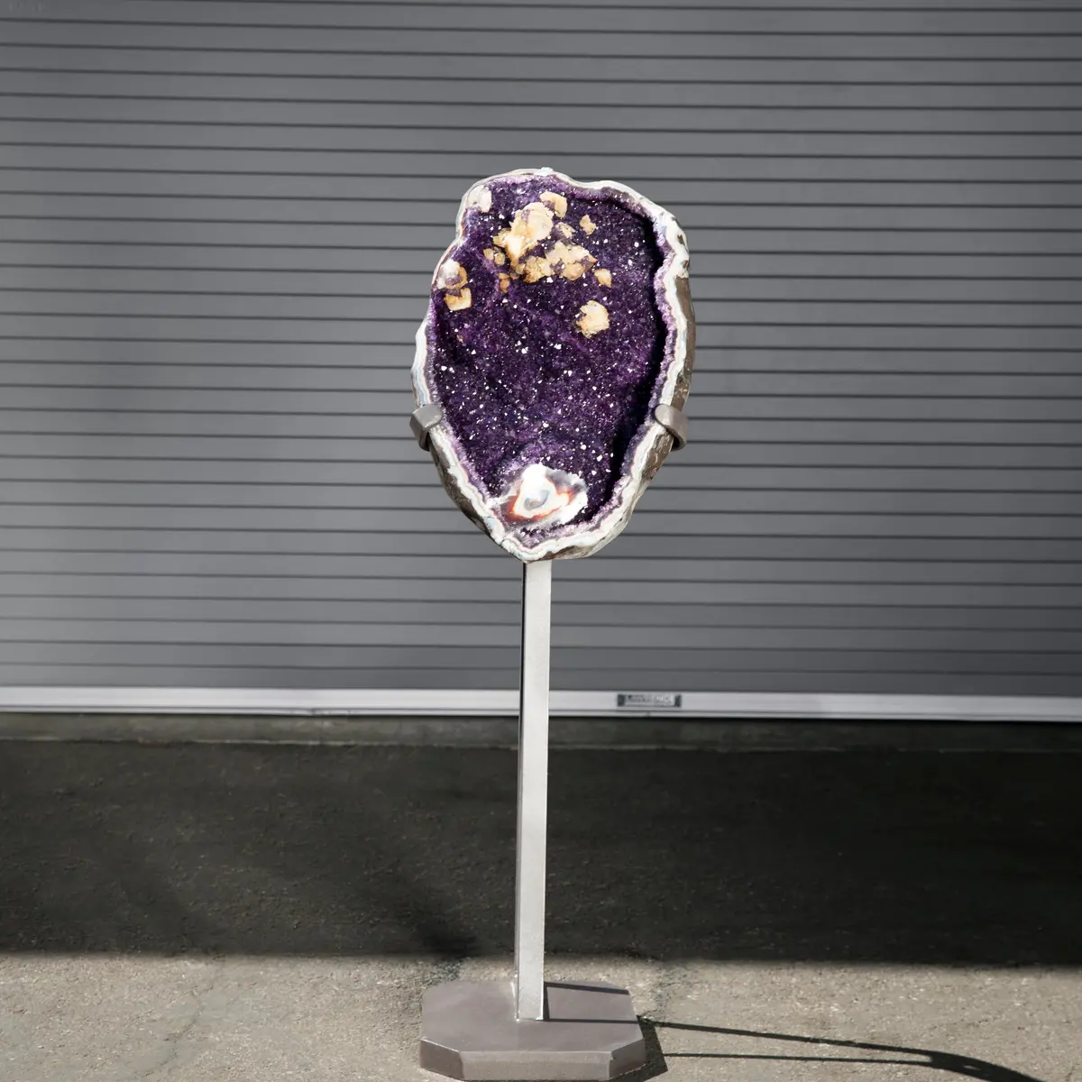 Amethyst Geode On Custom Stand From Uruguay - 50 In / 152 Lbs 1