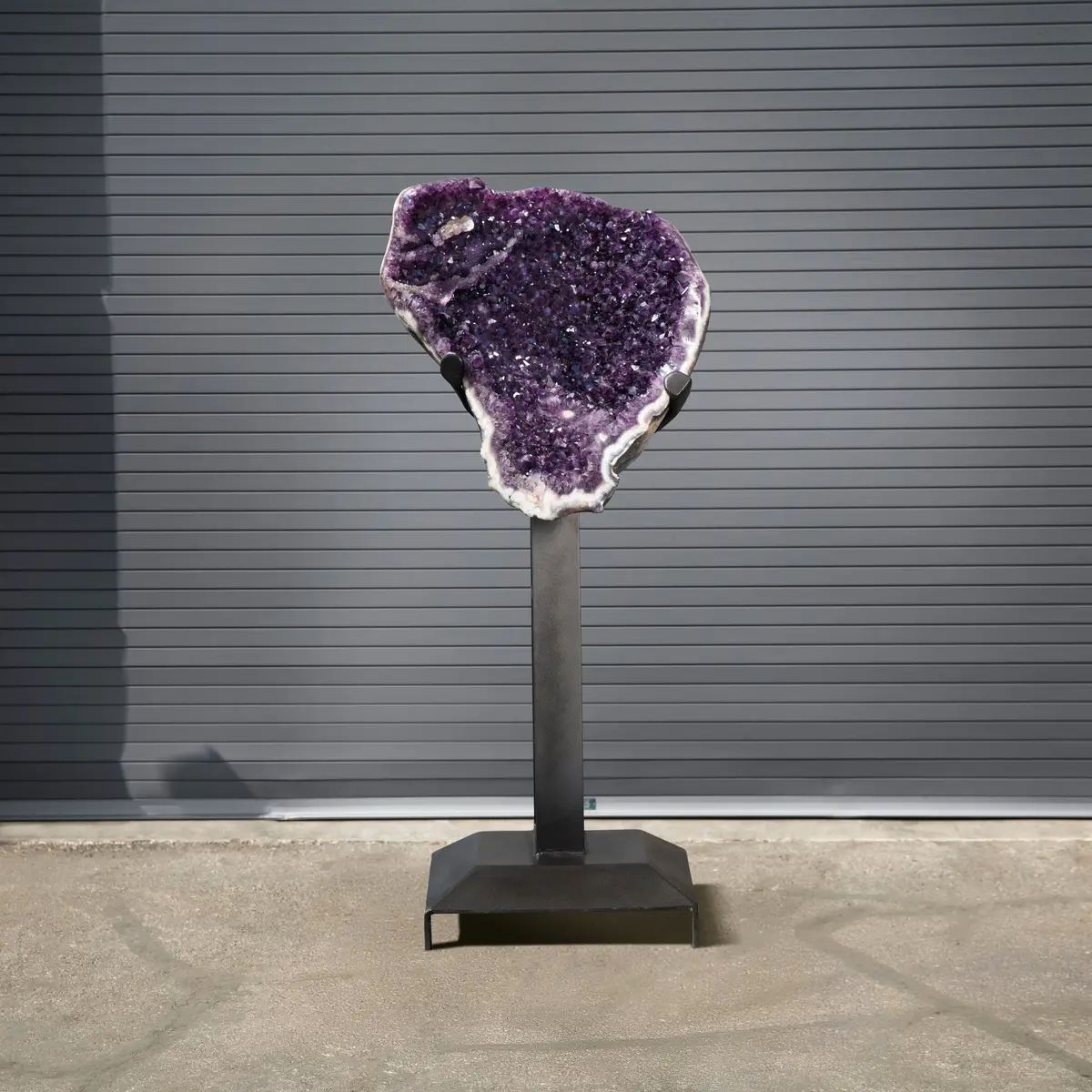 Amethyst Geode On Custom Stand From Uruguay - 62 In / 425 Lbs 1