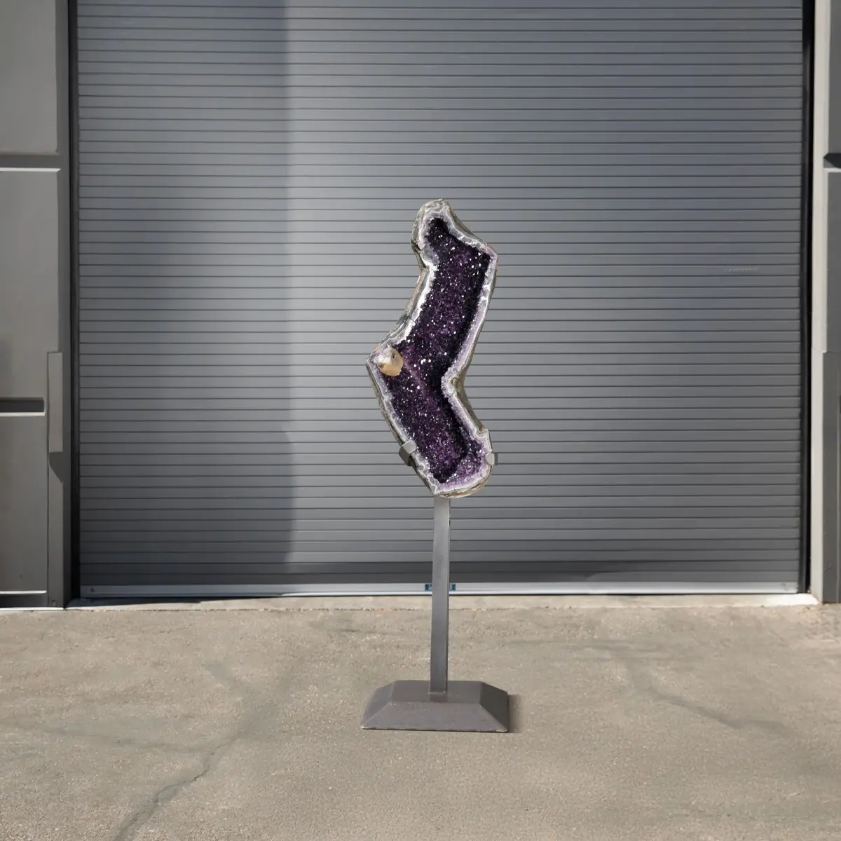 Amethyst Geode On Custom Stand From Uruguay - 66 In / 264 Lbs 1