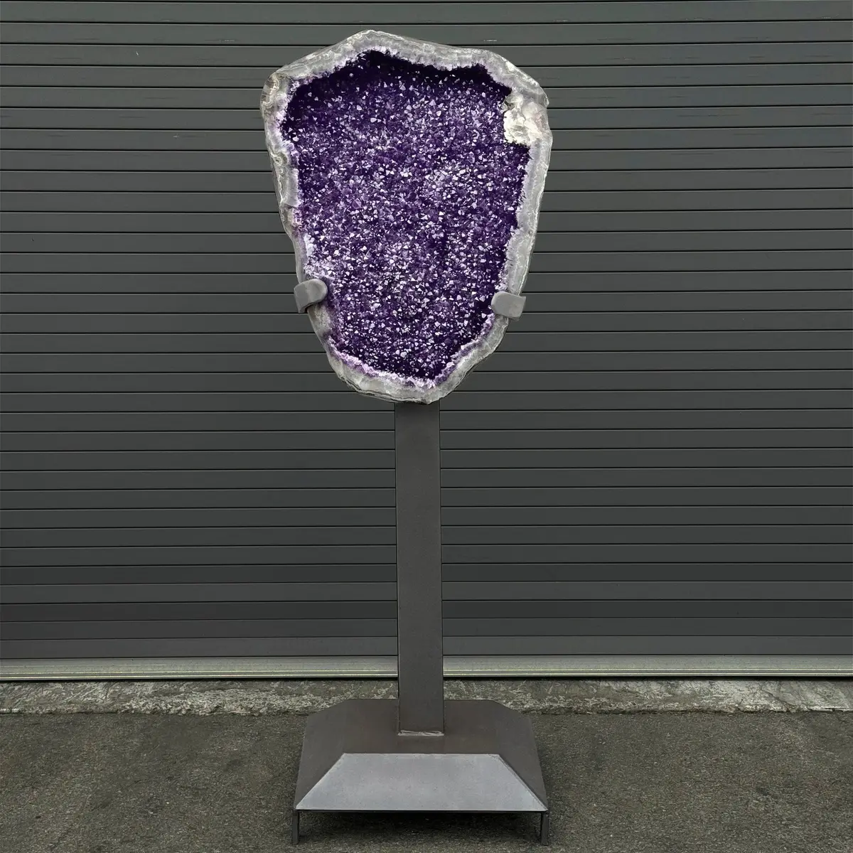 Amethyst Geode On Custom Stand From Uruguay - 69 In / 520 Lbs 1