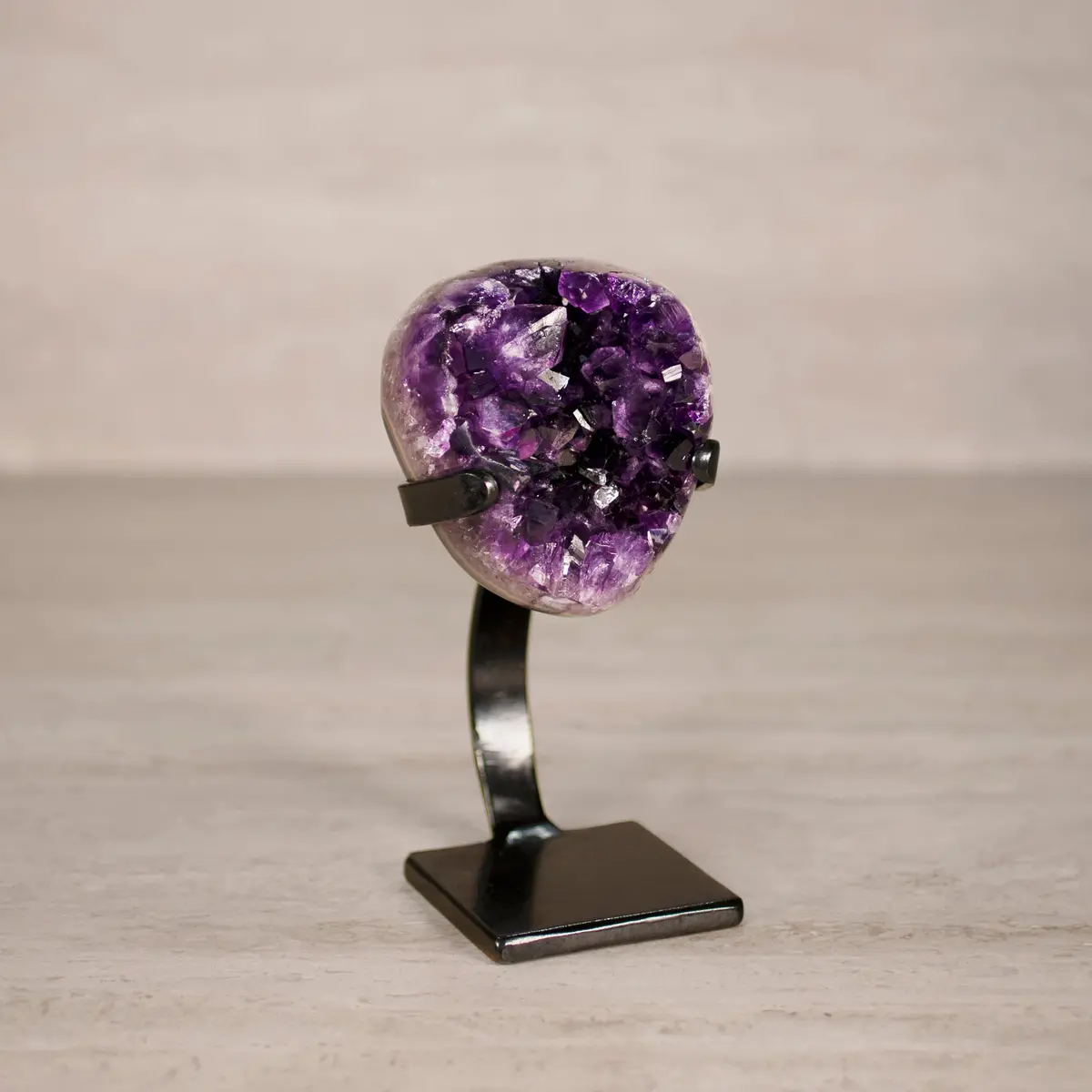 Amethyst Geode On Custom Stand From Uruguay - 7.5 In / 2.5 Lbs 1