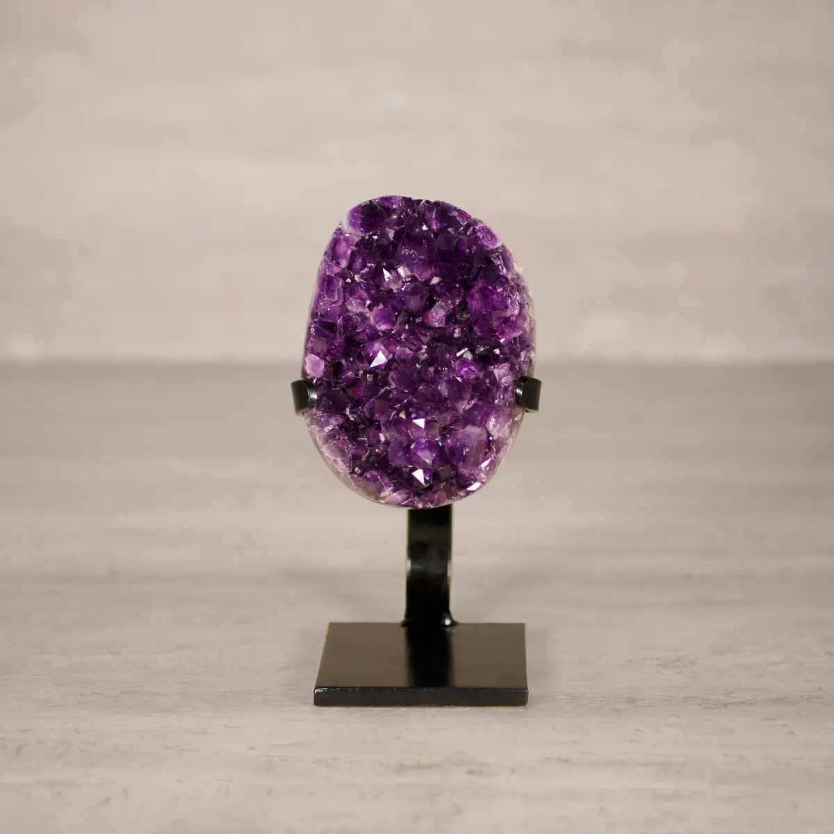 Amethyst Geode On Custom Stand From Uruguay - 7.5 In / 3 Lbs 1