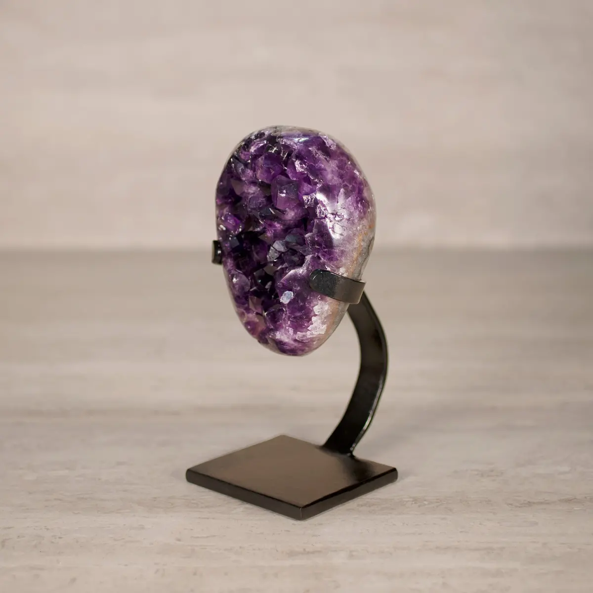 Amethyst Geode On Custom Stand From Uruguay - 7.5 In / 3 Lbs 1