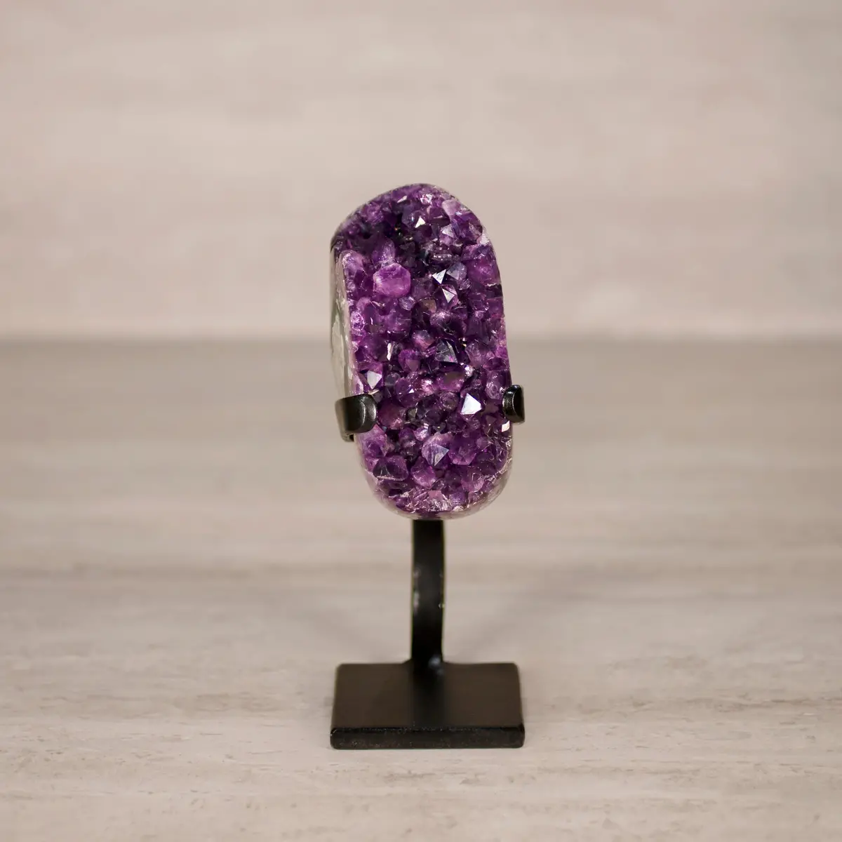 Amethyst Geode On Custom Stand From Uruguay - 7 In / 2 Lbs 1