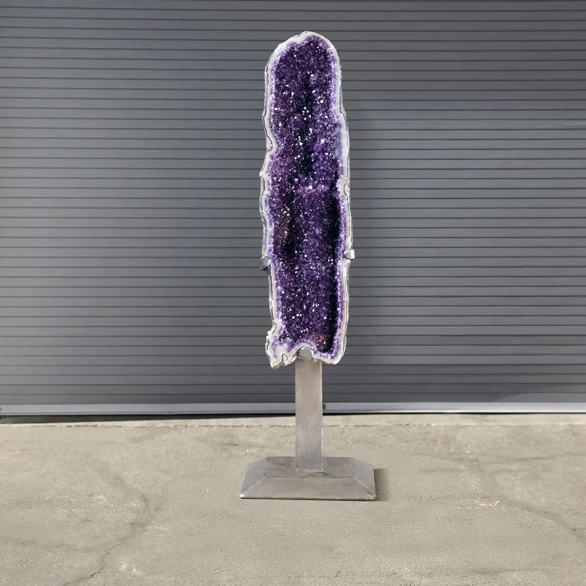 Amethyst Geode On Custom Stand From Uruguay - 72 In / 363 Lbs 1