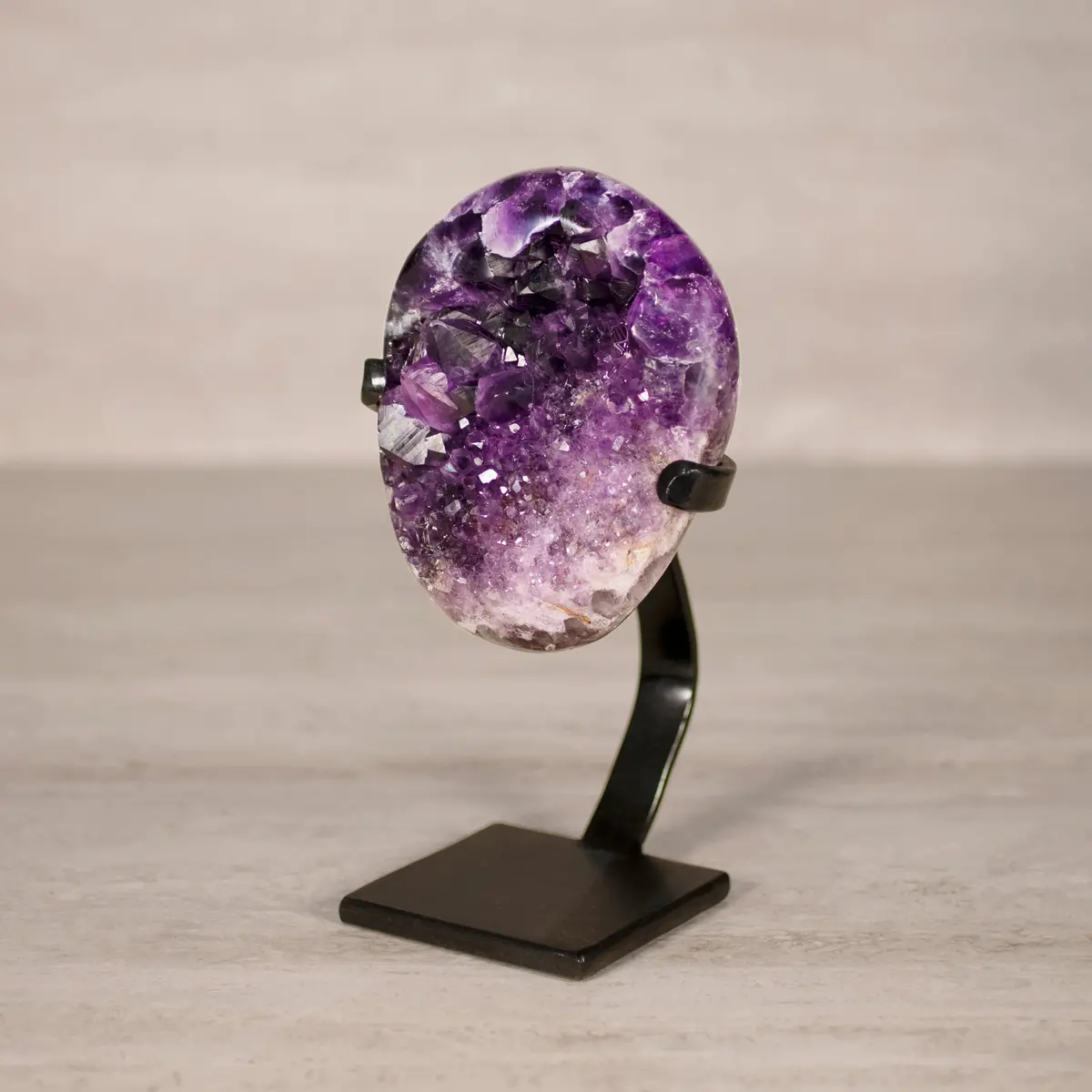 Amethyst Geode On Custom Stand From Uruguay - 8.5 In / 3.5 Lbs 1