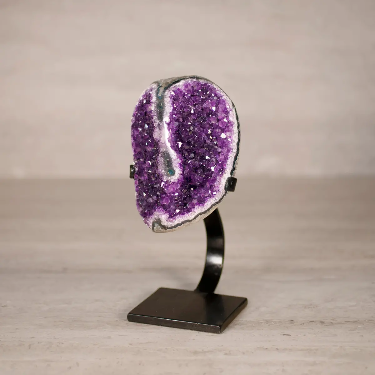 Amethyst Geode On Custom Stand From Uruguay - 8.5 In / 3.5 Lbs 1