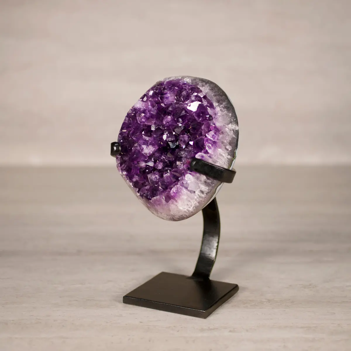 Amethyst Geode On Custom Stand From Uruguay - 8.5 In / 4.5 Lbs 1