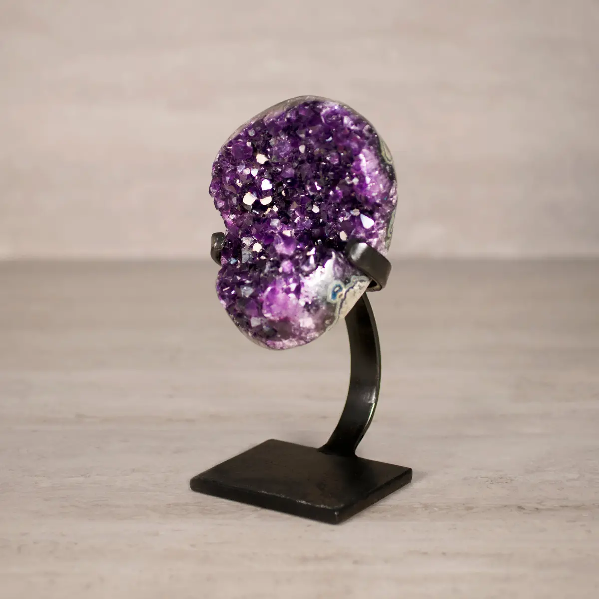 Amethyst Geode On Custom Stand From Uruguay - 8 In / 3.5 Lbs 1