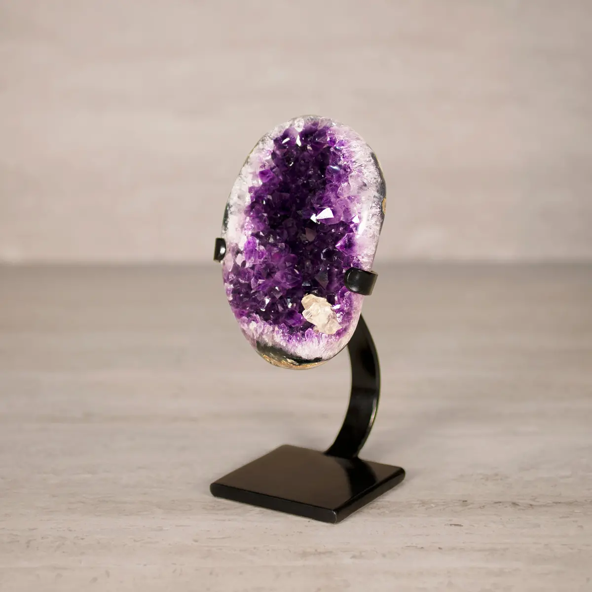 Amethyst Geode On Custom Stand From Uruguay - 8 In / 3 Lbs 1