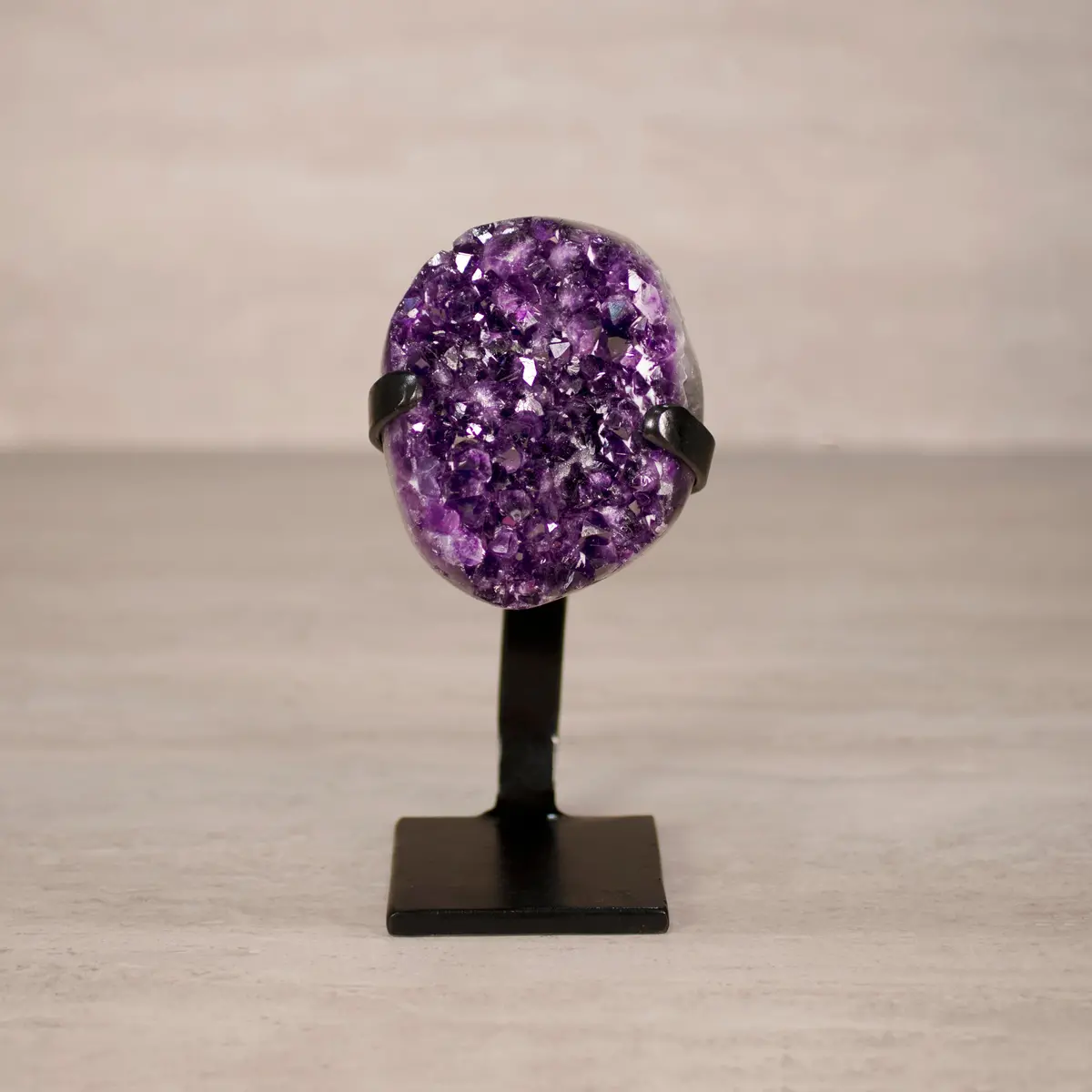 Amethyst Geode On Custom Stand From Uruguay - 8 In / 4 Lbs 1