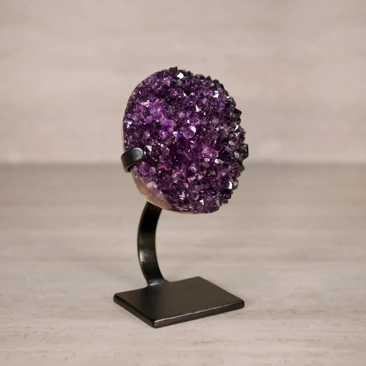 Amethyst Geode On Custom Stand From Uruguay - 8 In / 4 Lbs 1