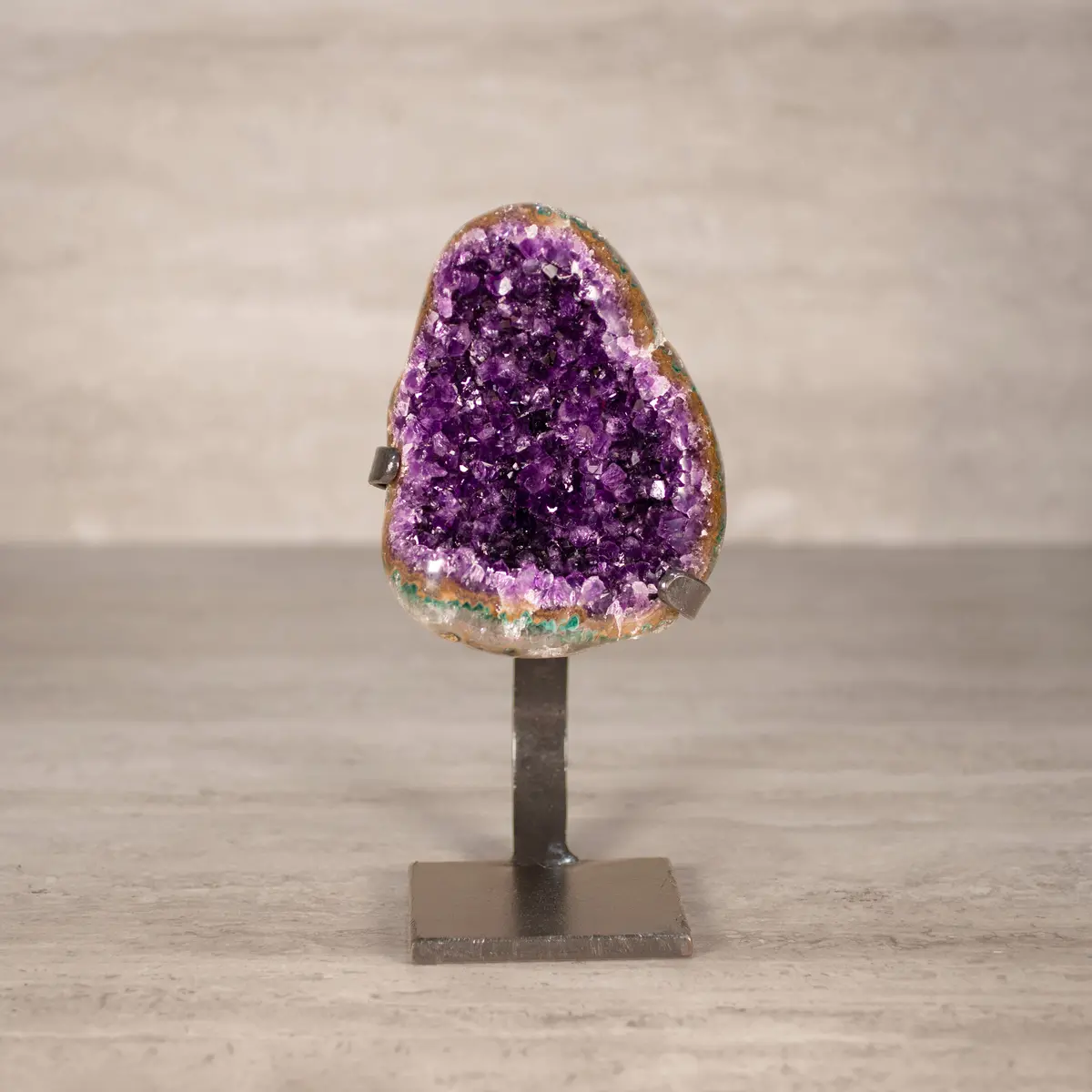 Amethyst Geode On Custom Stand From Uruguay - 9.5 In / 3.5 Lbs 1