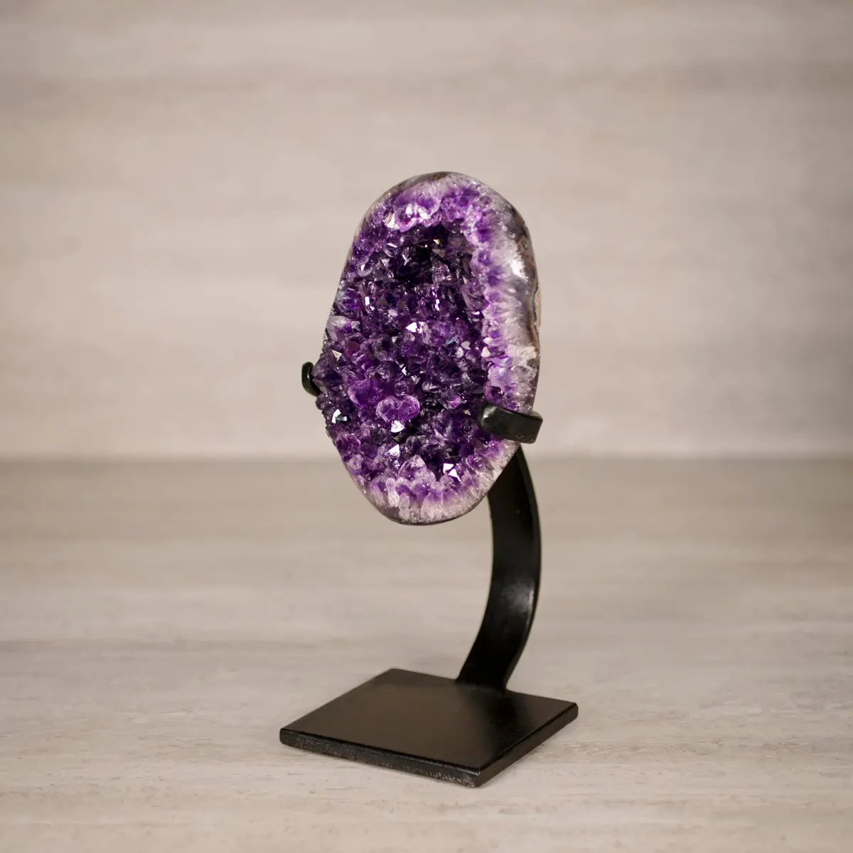 Amethyst Geode On Custom Stand From Uruguay - 9.5 In / 5 Lbs 1